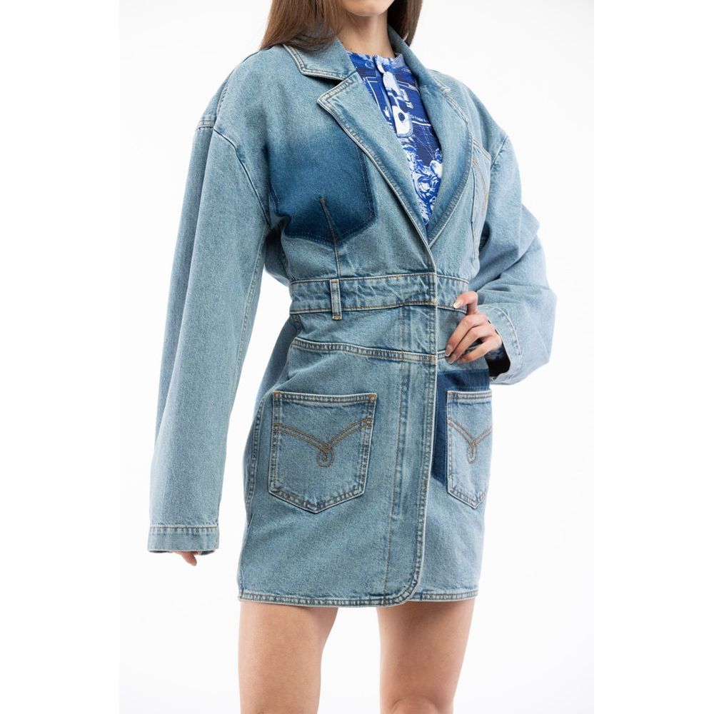 Giacca Moschino in denim di cotone multicolor