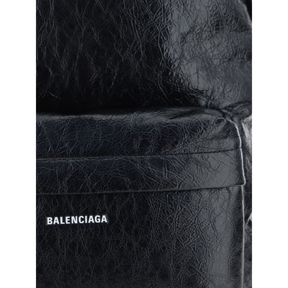 Zaino Balenciaga in agnello nero Ovis Aries Aries