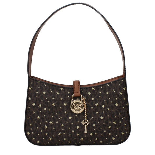 Borsa a mano in tessuto marrone Michael Kors