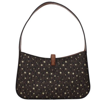 Borsa a mano in tessuto marrone Michael Kors