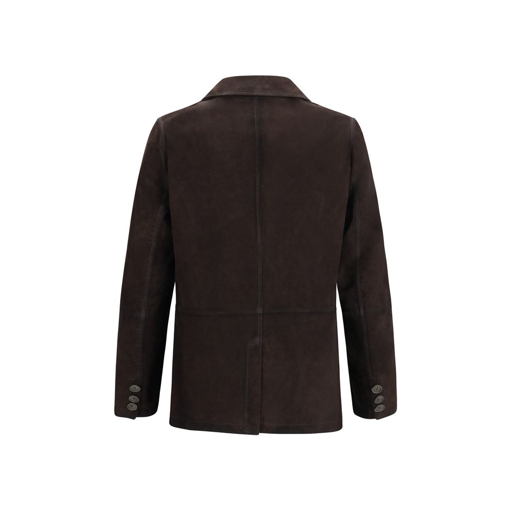 Giacca in pelle Ovis Aries Aries D'amico Brown Lamb