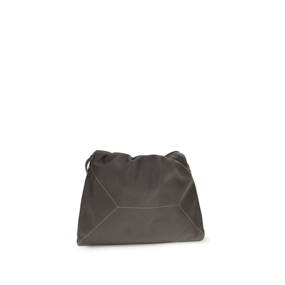 Brunello Cucinelli Borsa a Spalla in Pelle di Vitello Marrone Bos Taurus