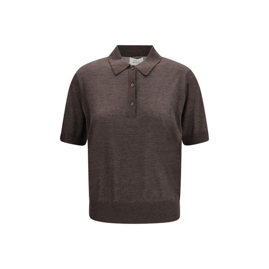 Loulou De Saison Polo in cashmere marrone