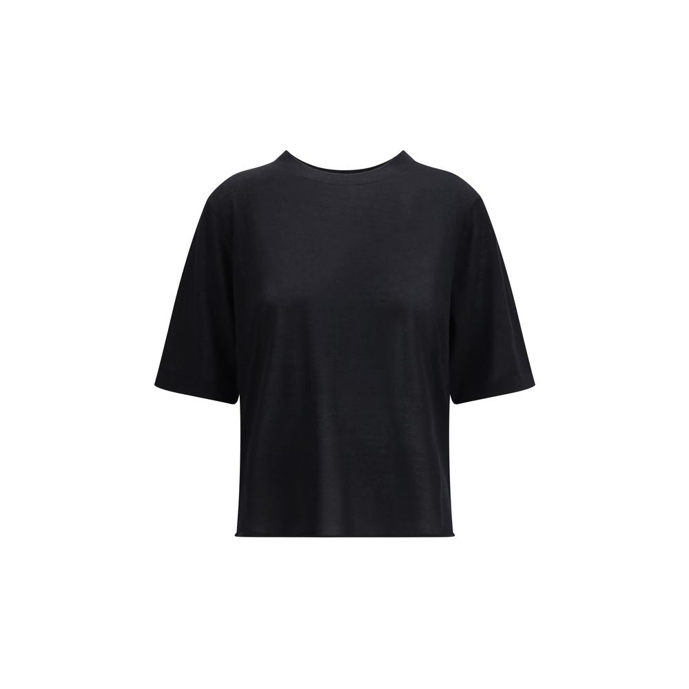 T-shirt en Cachemire Noir Loulou De Saison