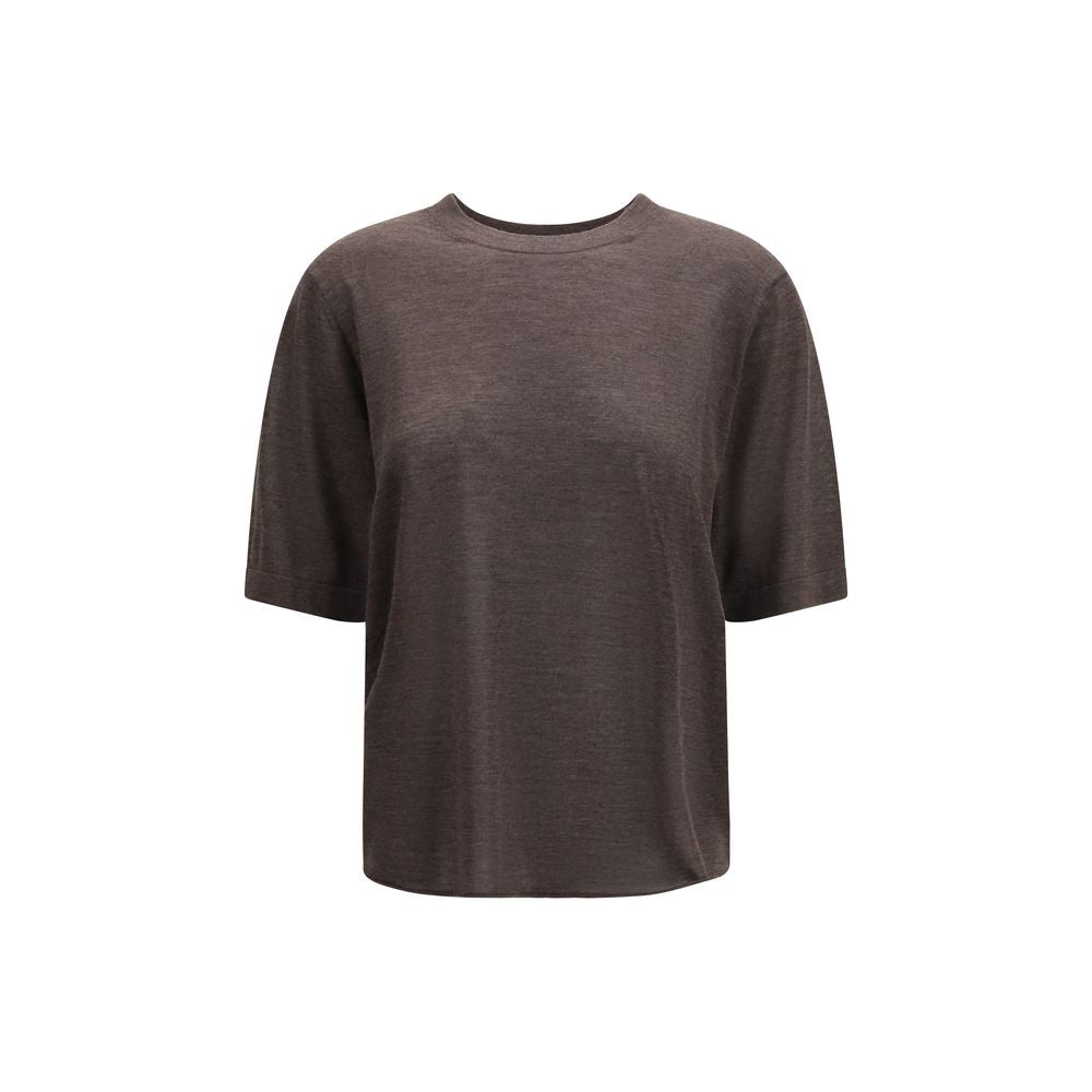 T-shirt Loulou De Saison en cachemire marron
