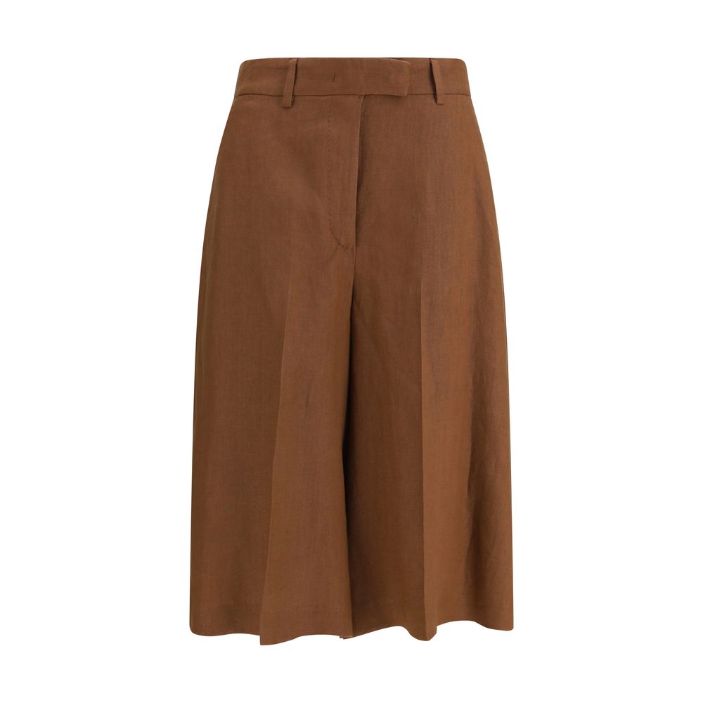 Short Lardini bermuda en viscose marron