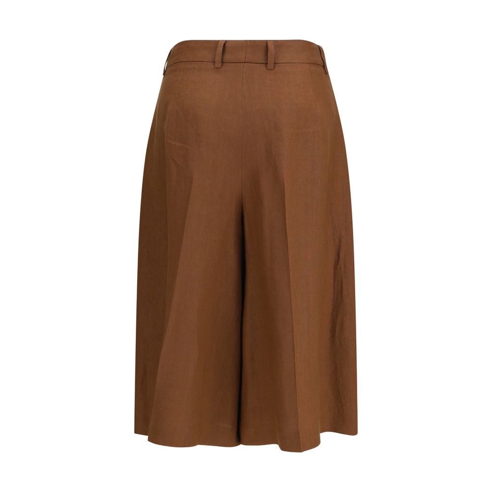 Short Lardini bermuda en viscose marron