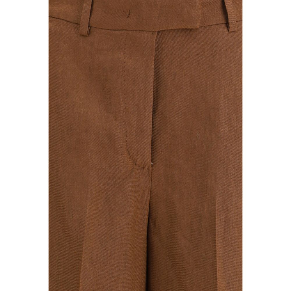 Short Lardini bermuda en viscose marron