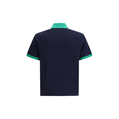 Polo Versace in cotone blu