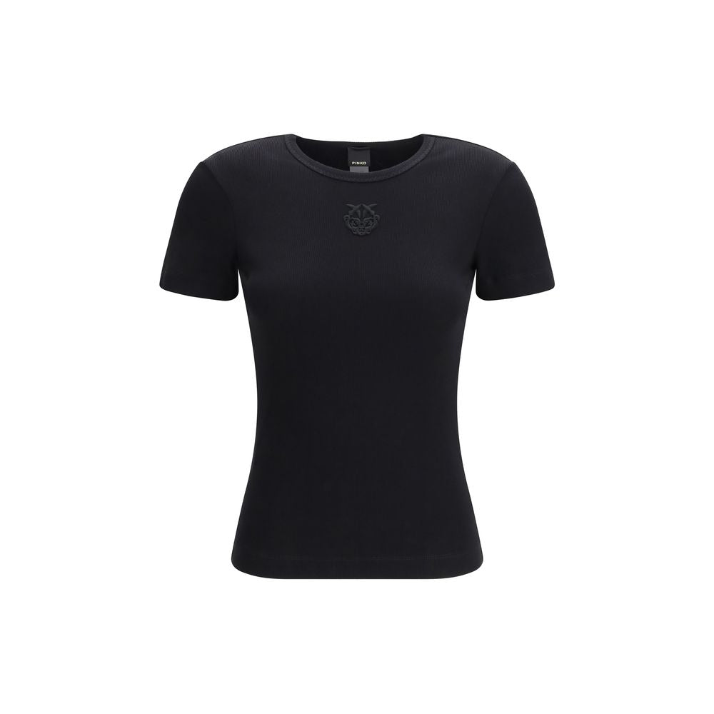 T-shirt nera in cotone PINKO