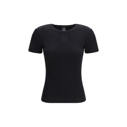 T-shirt nera in cotone PINKO