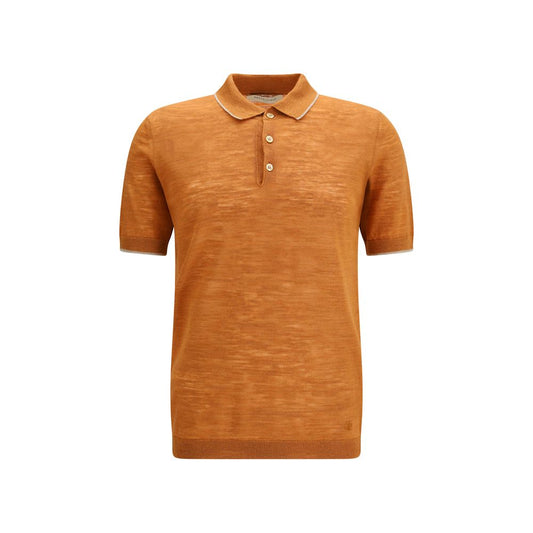 Polo Brooksfield in Lino Arancione