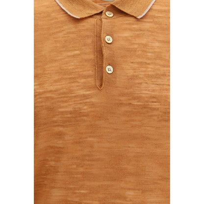 Polo Brooksfield in Lino Arancione
