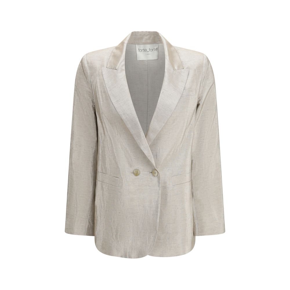 Blazer Forte_Forte in cotone argento