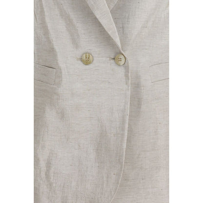 Blazer Forte_Forte in cotone argento