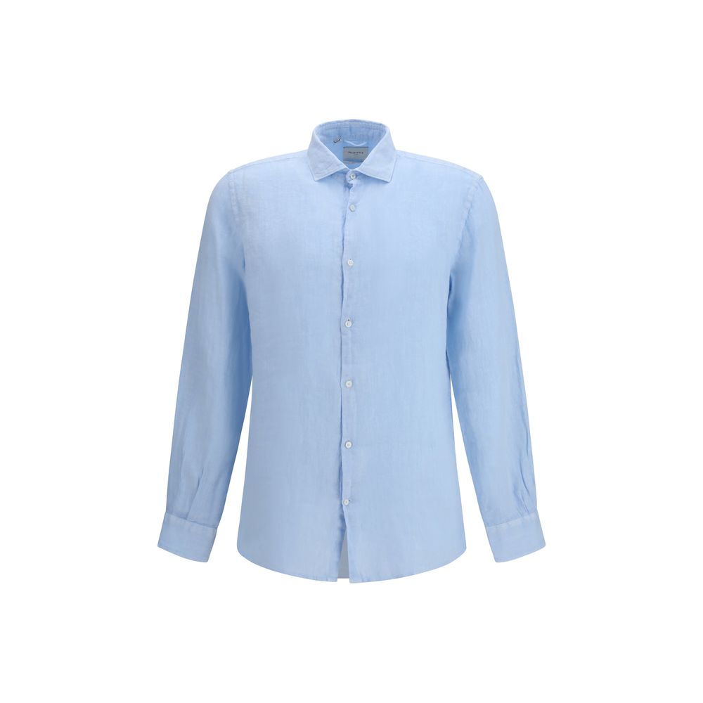 Camicia di lino blu Brooksfield