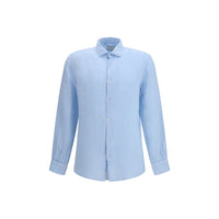 Camicia di lino blu Brooksfield