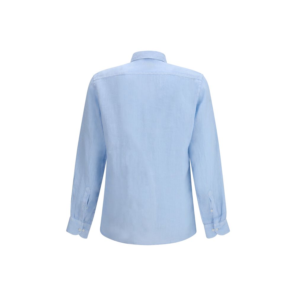 Camicia di lino blu Brooksfield