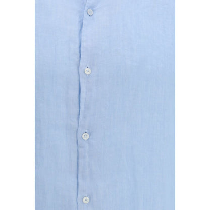 Camicia di lino blu Brooksfield