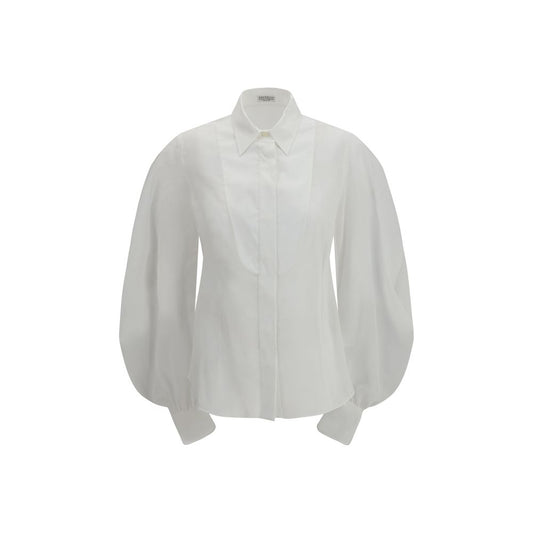 Camicia in cotone bianco Brunello Cucinelli