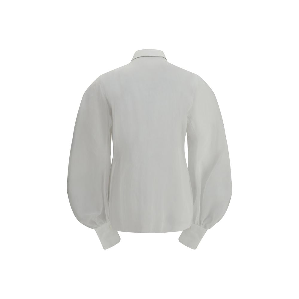 Camicia in cotone bianco Brunello Cucinelli