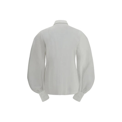 Camicia in cotone bianco Brunello Cucinelli