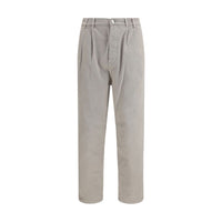 Brunello Cucinelli Pantaloni casual in cotone beige