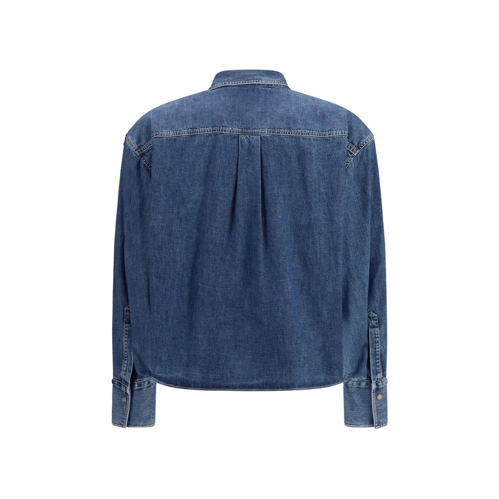 Camicia Brunello Cucinelli in denim blu