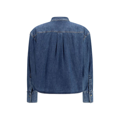 Camicia Brunello Cucinelli in denim blu