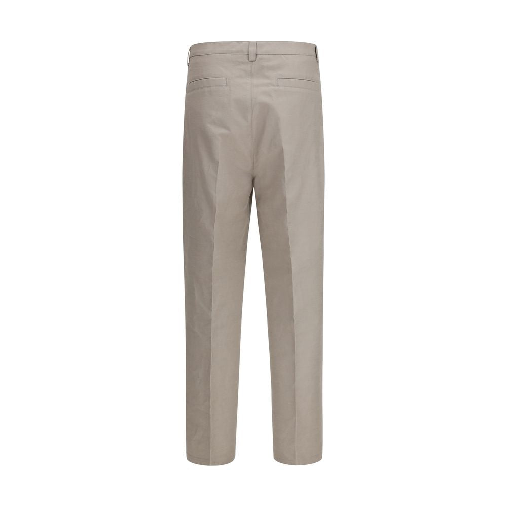 Brunello Cucinelli Beige Cotton Dress Pants