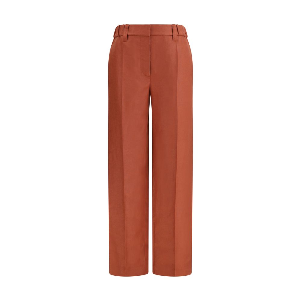 Brunello Cucinelli Pantaloni casual in lino multicolore