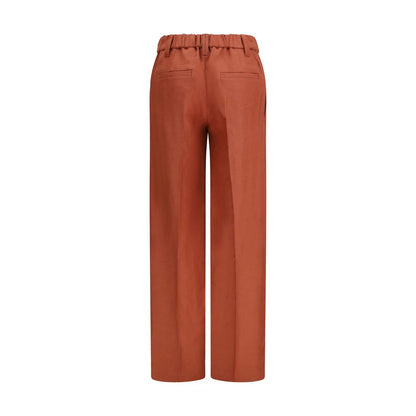 Brunello Cucinelli Pantaloni casual in lino multicolore