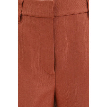 Brunello Cucinelli Pantaloni casual in lino multicolore
