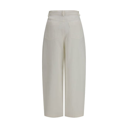 Brunello Cucinelli Pantaloni Casual Beige in Seta
