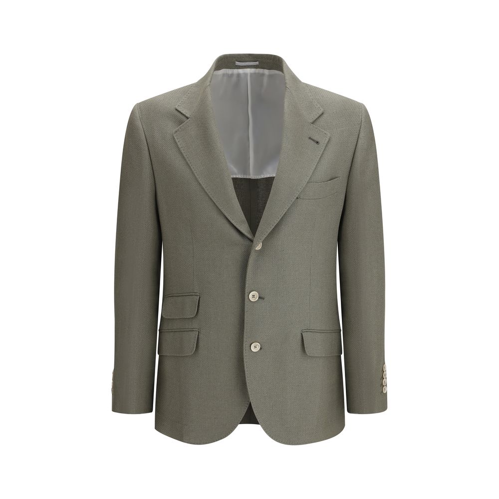 Cappotto in Seta Bicolore Brunello Cucinelli