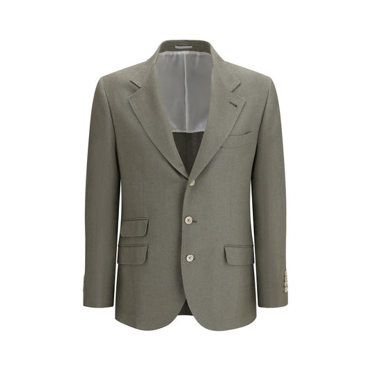Cappotto in Seta Bicolore Brunello Cucinelli