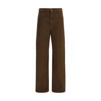 Pantaloni casual Lemaire in cotone marrone