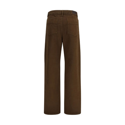 Pantaloni casual Lemaire in cotone marrone