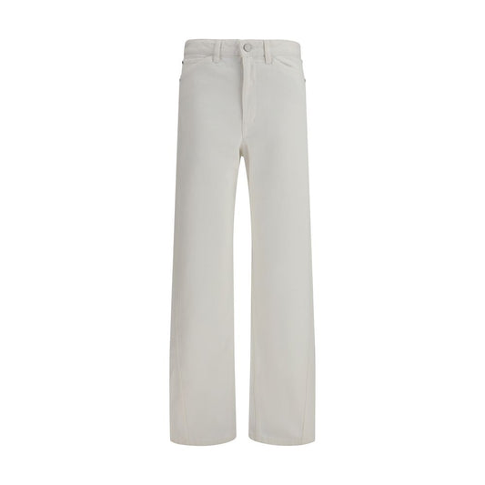 Pantaloni casual in cotone bianco Lemaire