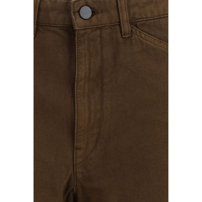 Pantaloni casual Lemaire in cotone marrone