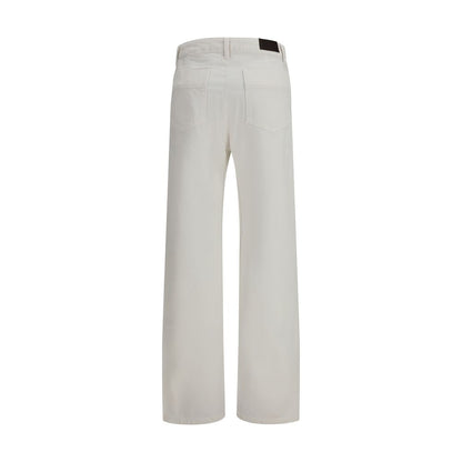 Pantaloni casual in cotone bianco Lemaire