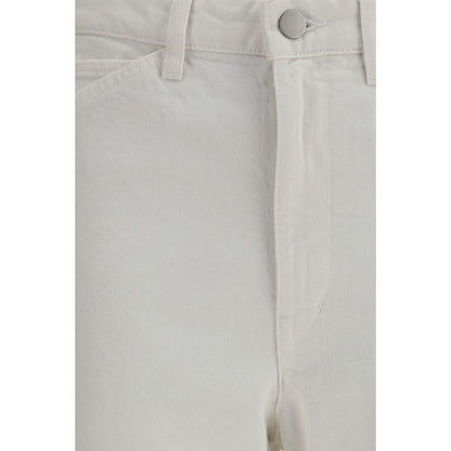 Pantaloni casual in cotone bianco Lemaire