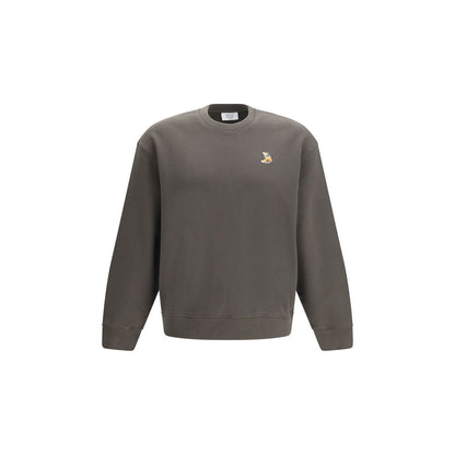 Maison Kitsuné Felpa Marrone in Cotone