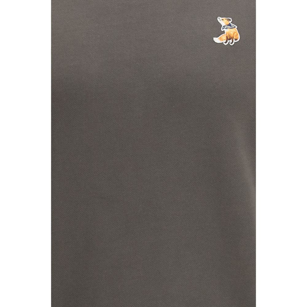 Maison Kitsuné Felpa Marrone in Cotone