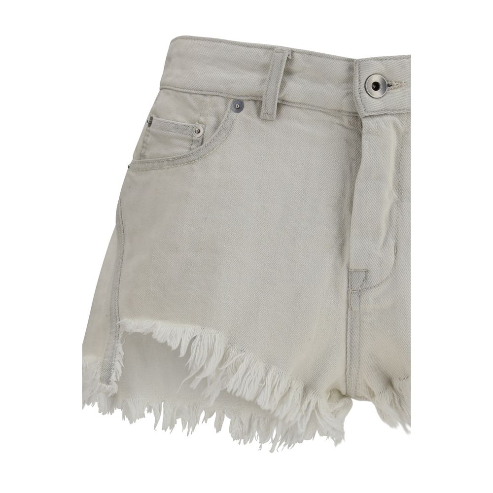 Shorts bermudas en coton beige Rick Owens