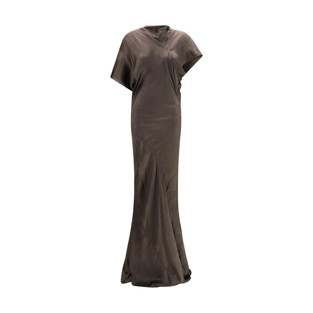 Robe longue Rick Owens marron cuivré