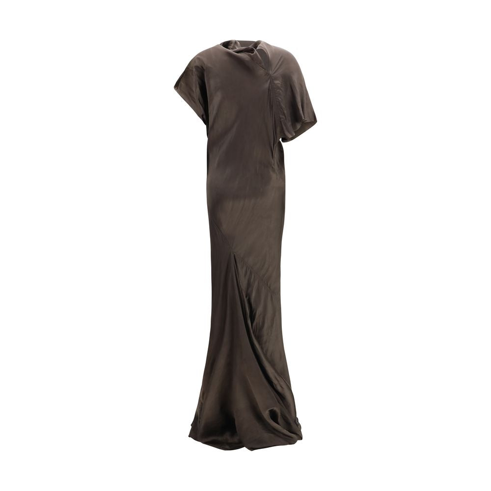 Robe longue Rick Owens marron cuivré