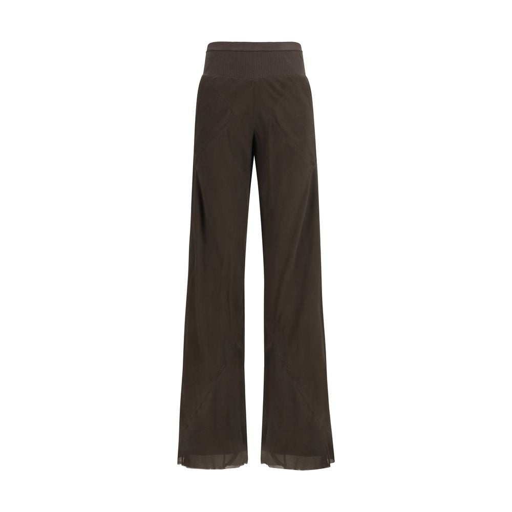 Pantalon décontracté Rick Owens en soie marron
