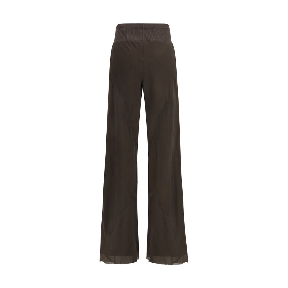 Pantalon décontracté Rick Owens en soie marron