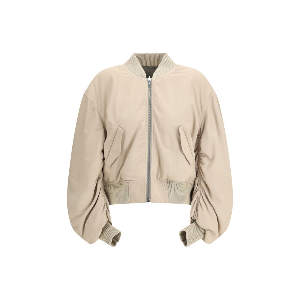 Rick Owens Bomber en agneau beige Ovis Aries Aries